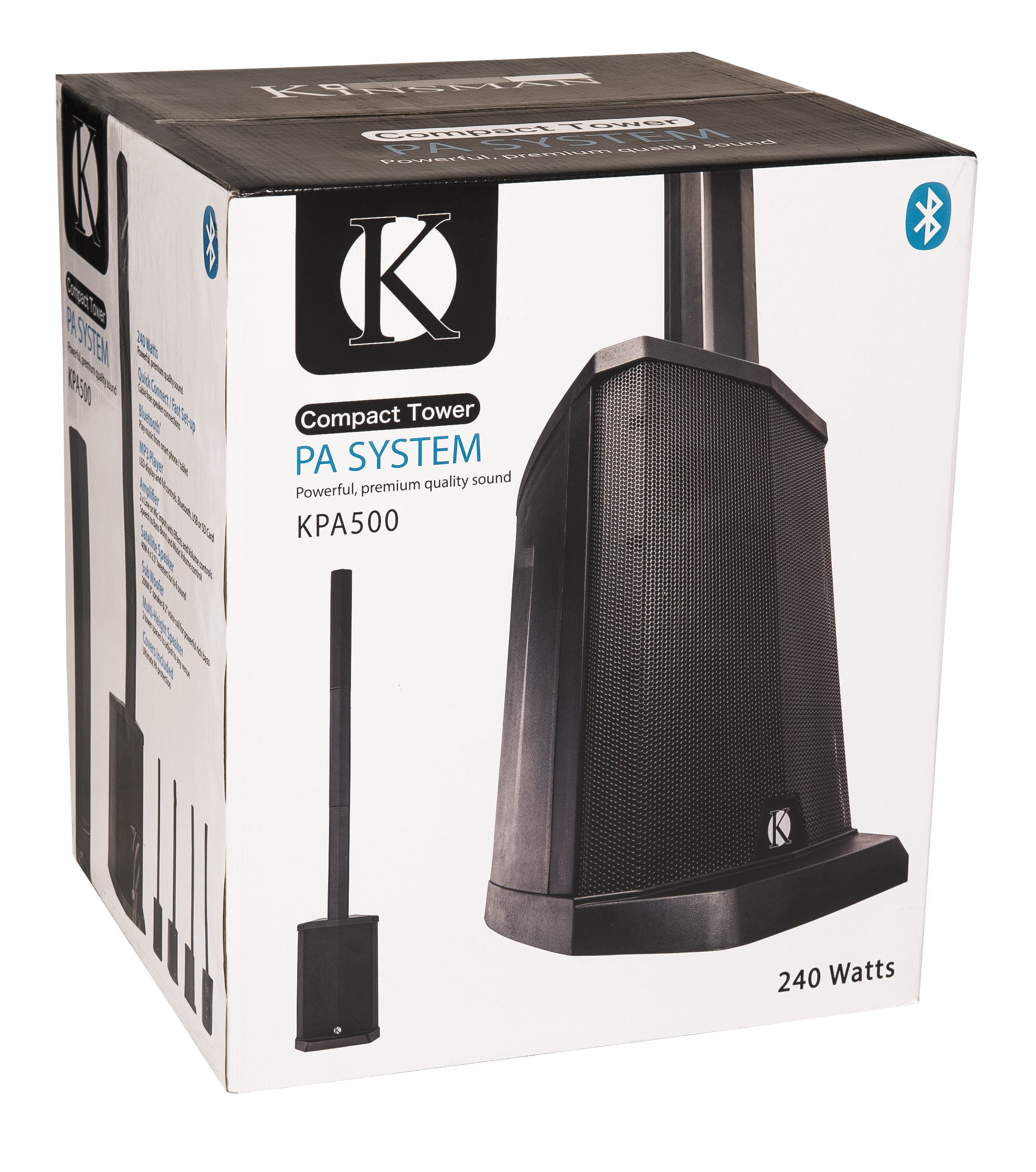 PA System Kinsman Compact Tower 240W Bltooth - Image 2