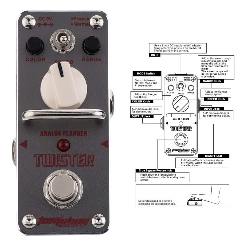 Guitar Effects Pedal Twister Analog Flanger - Image 2