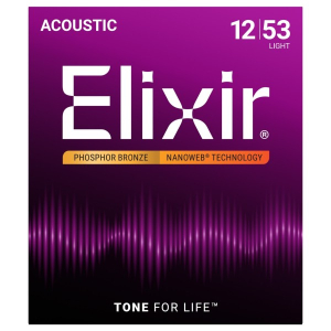 Guitar Strings Elixir Nanoweb 12-53 PhBr 16052