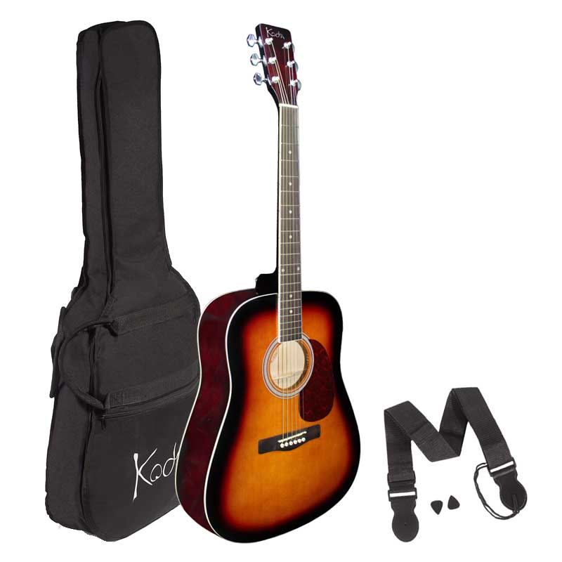 Acoustic Guitar Starter Pack fullsize gigbag strap & picks - Image 2