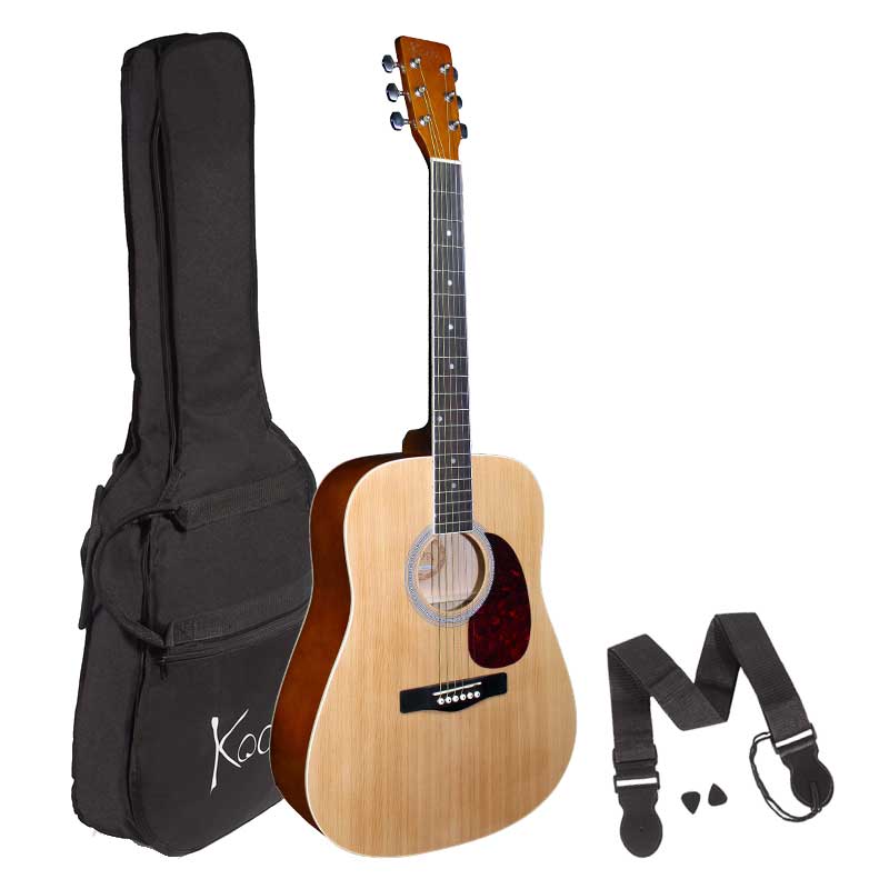 Acoustic Guitar Starter Pack fullsize gigbag strap & picks - Image 3